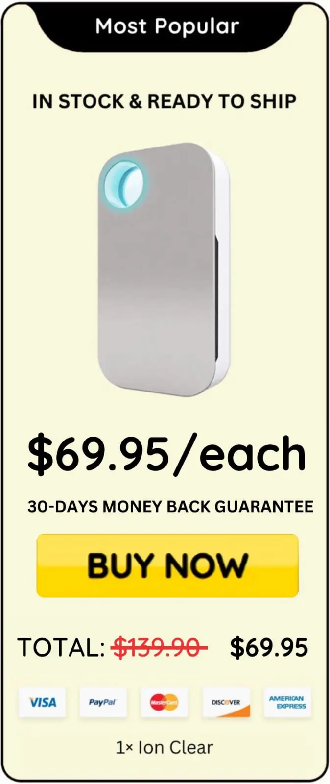 Ion Clear offer price